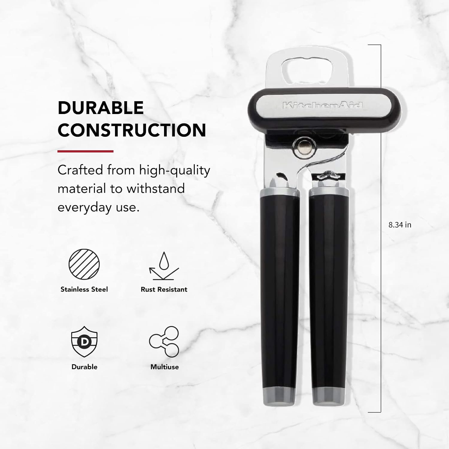 Abridor de Latas e Garrafas Kitchenaid Multifuncional Preto