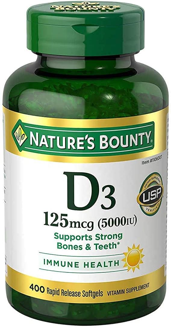 Nature's Bounty Vitamina D3 125mcg 5000ui 400 Cápsulas