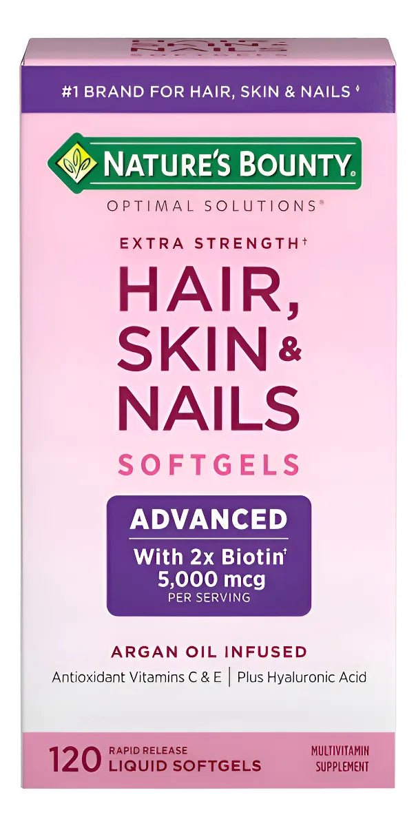 Hair Skin & Nails Nature's Bounty Softgels Sabor Without Flavor 120 softgel