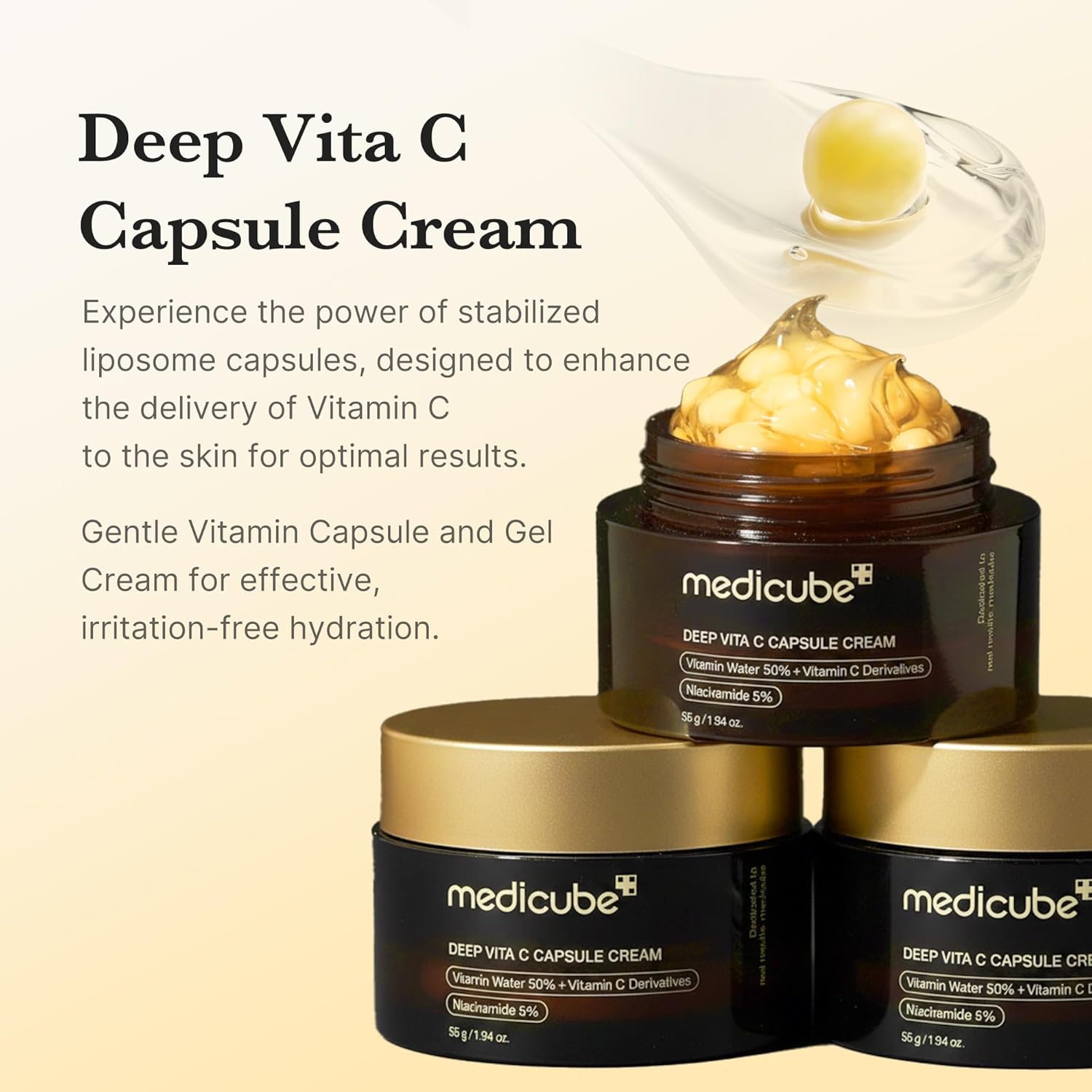 Medicube Deep Vitamin C - Hidratante facial Golden - 55G