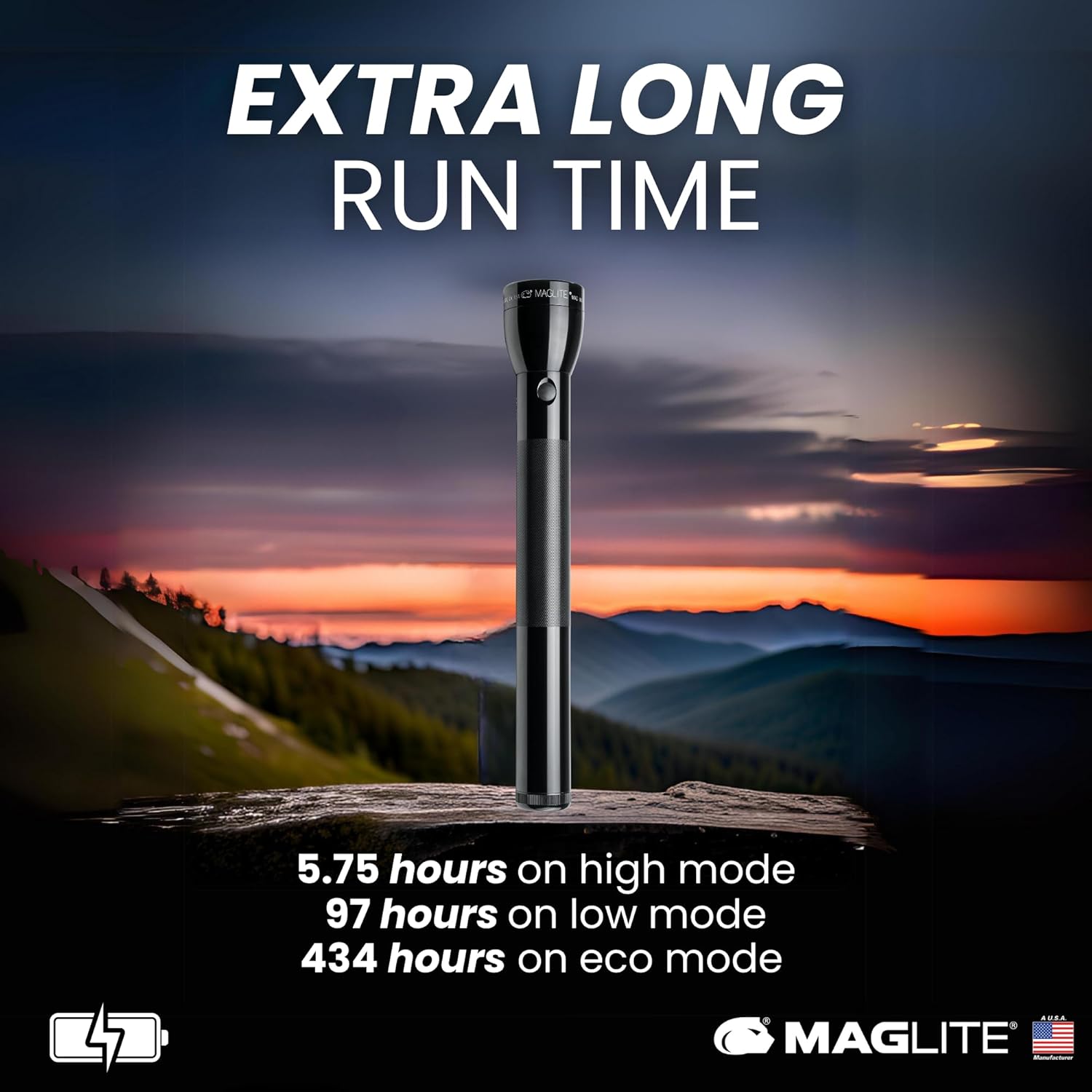 Lanterna Maglite Ml300l 4d 1002 Lumens Led 18 Dias D Duração