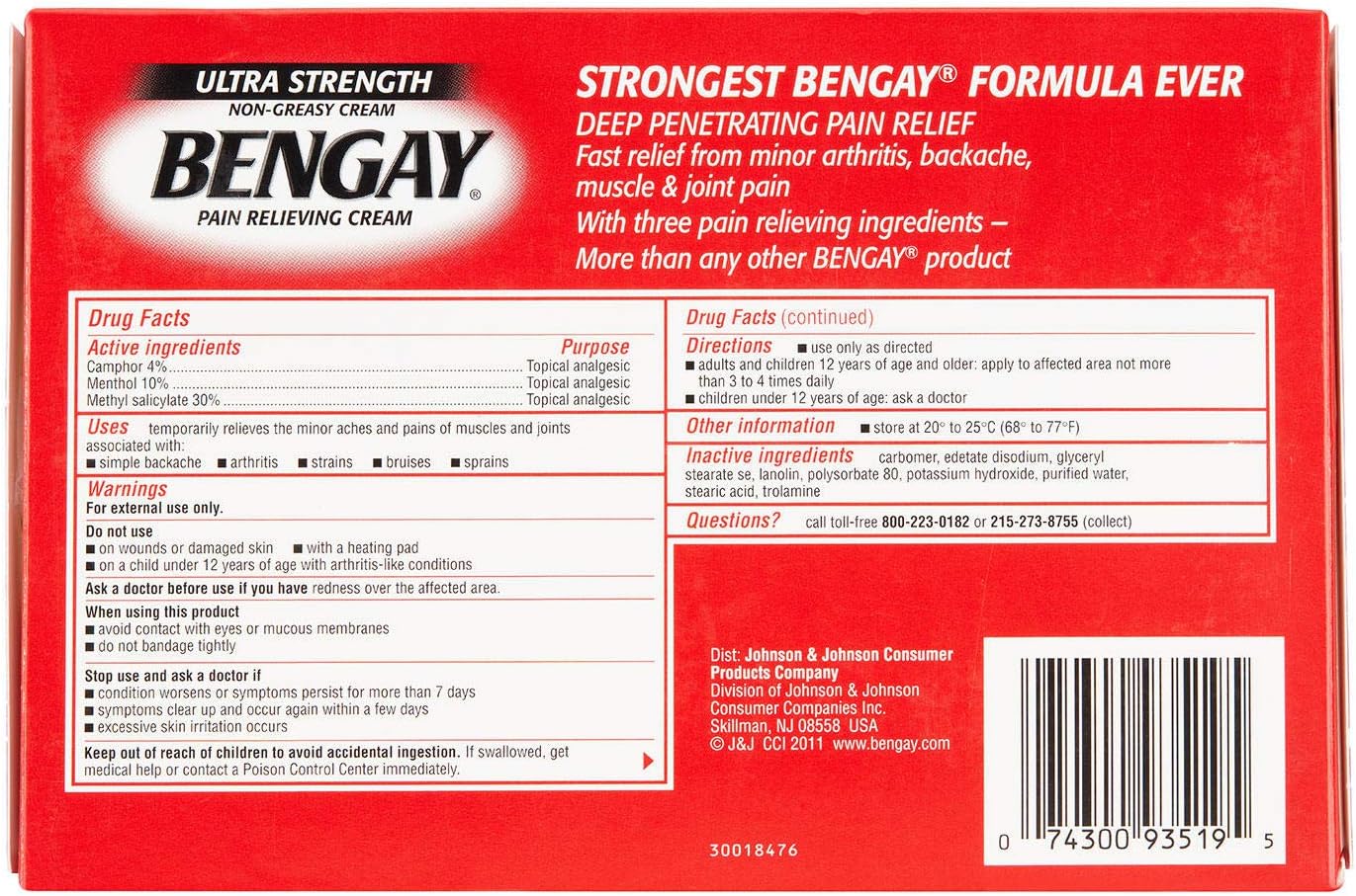 Bengay Pomada 2 Unidades De 113g Cada Ultra Strength