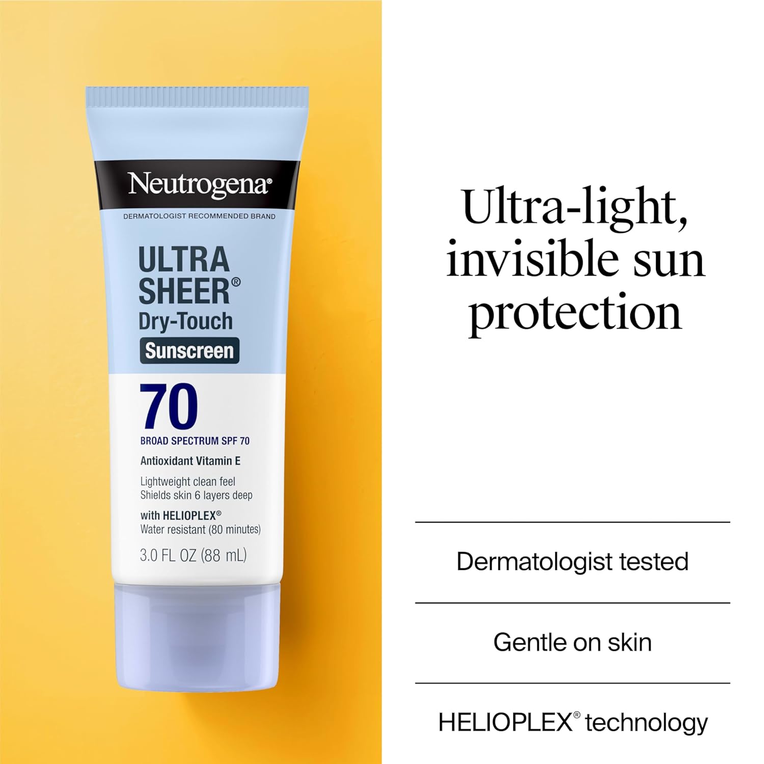 Protetor Solar Facial Toque Seco Neutrogena Ultra Sheer 70 - 88Ml