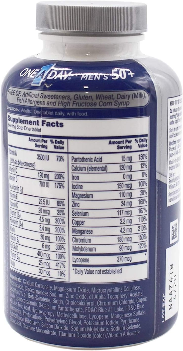 Multivitaminico One A Day 50+ Homem 300 Caps Bayer