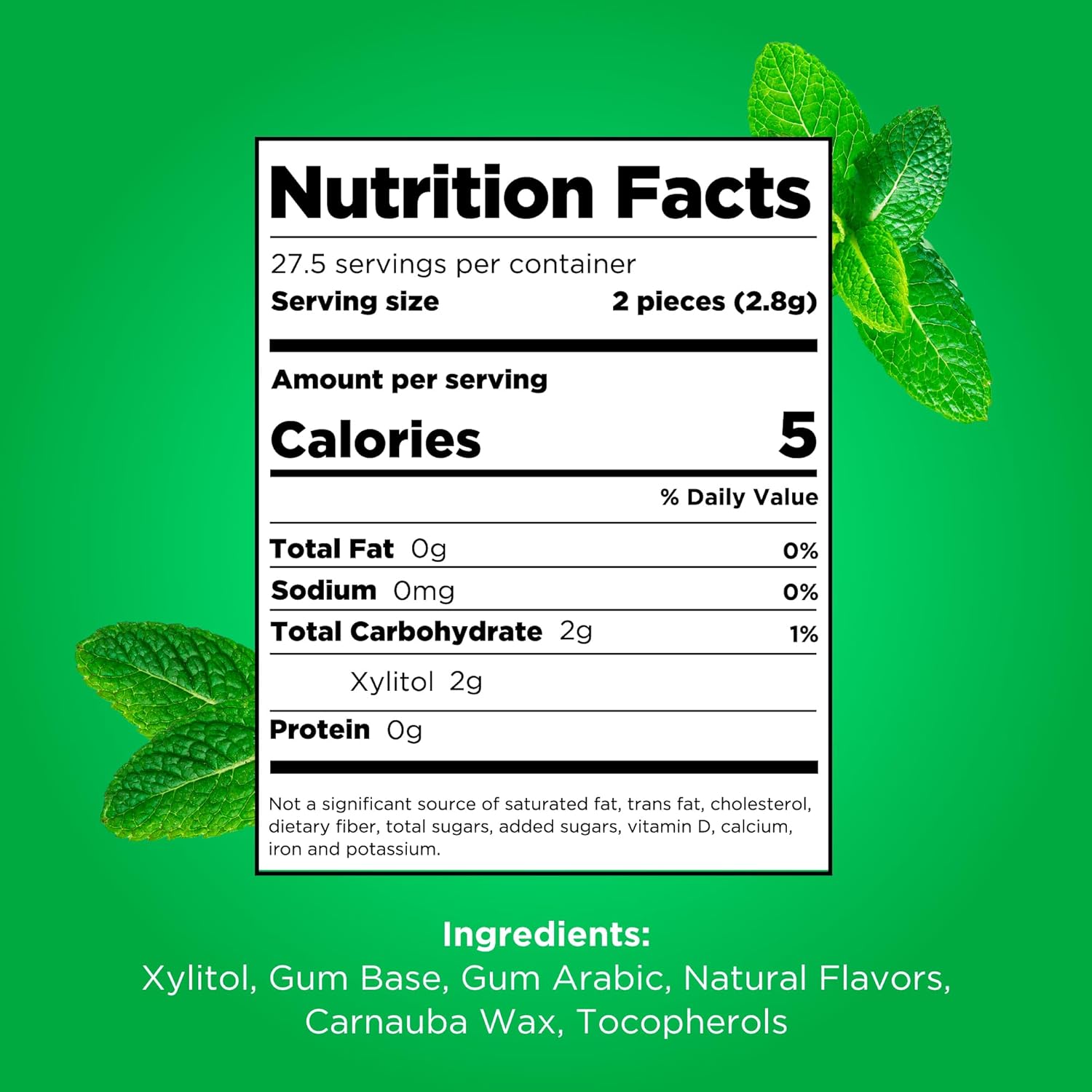 Pur Gum Chiclete Sem Aspartame Natural Hortelã 55pc - 77g