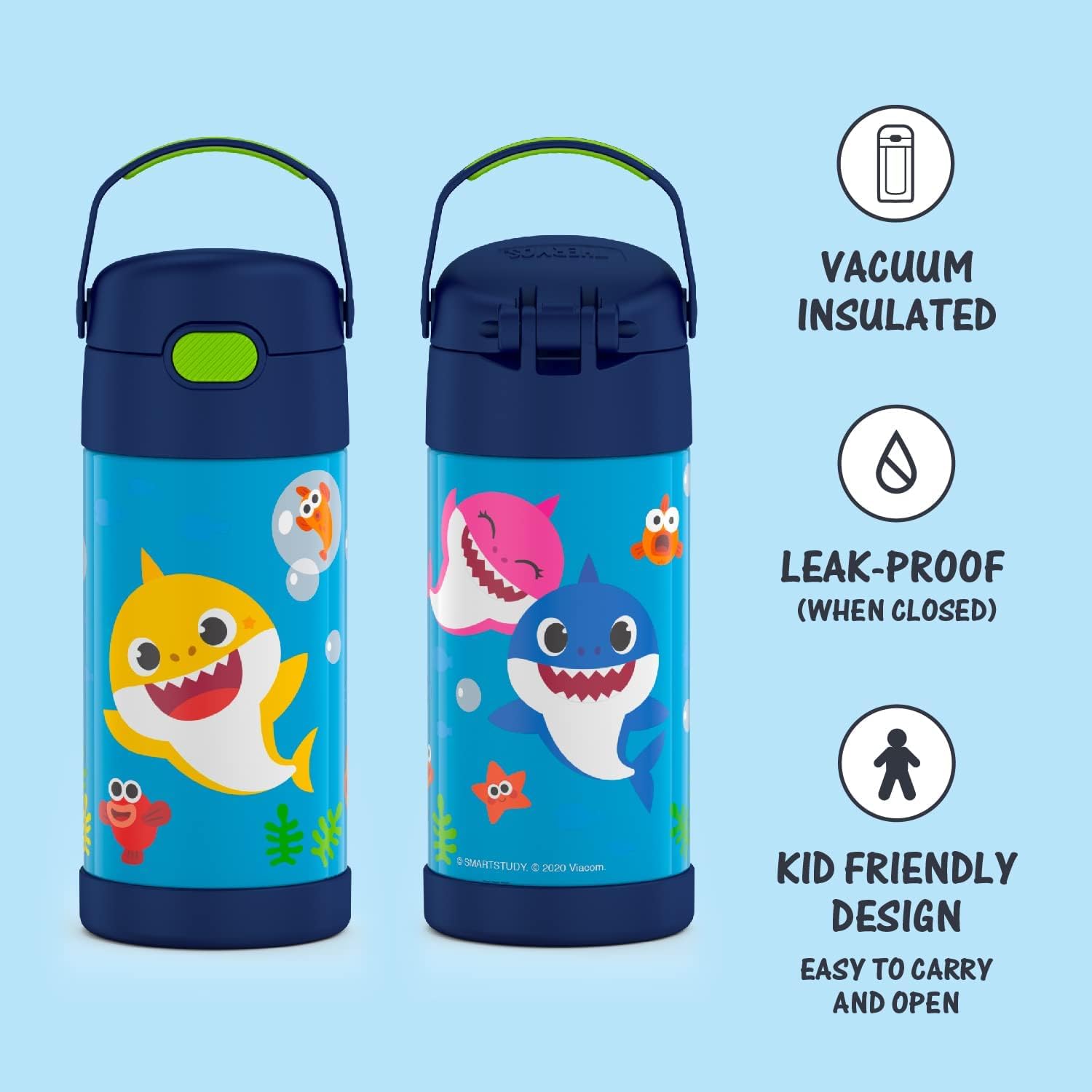 Thermos Funtainer Garrafa Têrmica 355ml Baby Shark Original
