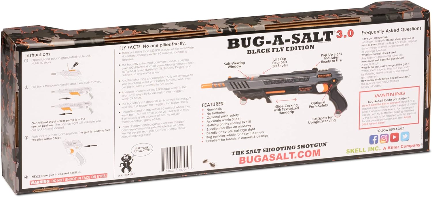 Bug A Salt 3.0 - Mata Mosca Que Atirar Sal - Já No Brasil