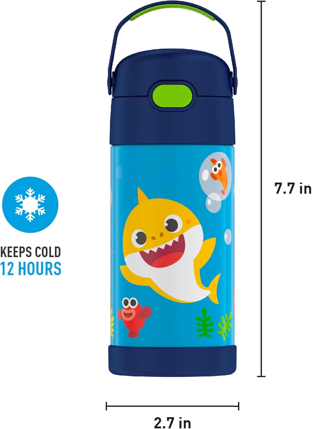 Thermos Funtainer Garrafa Têrmica 355ml Baby Shark Original