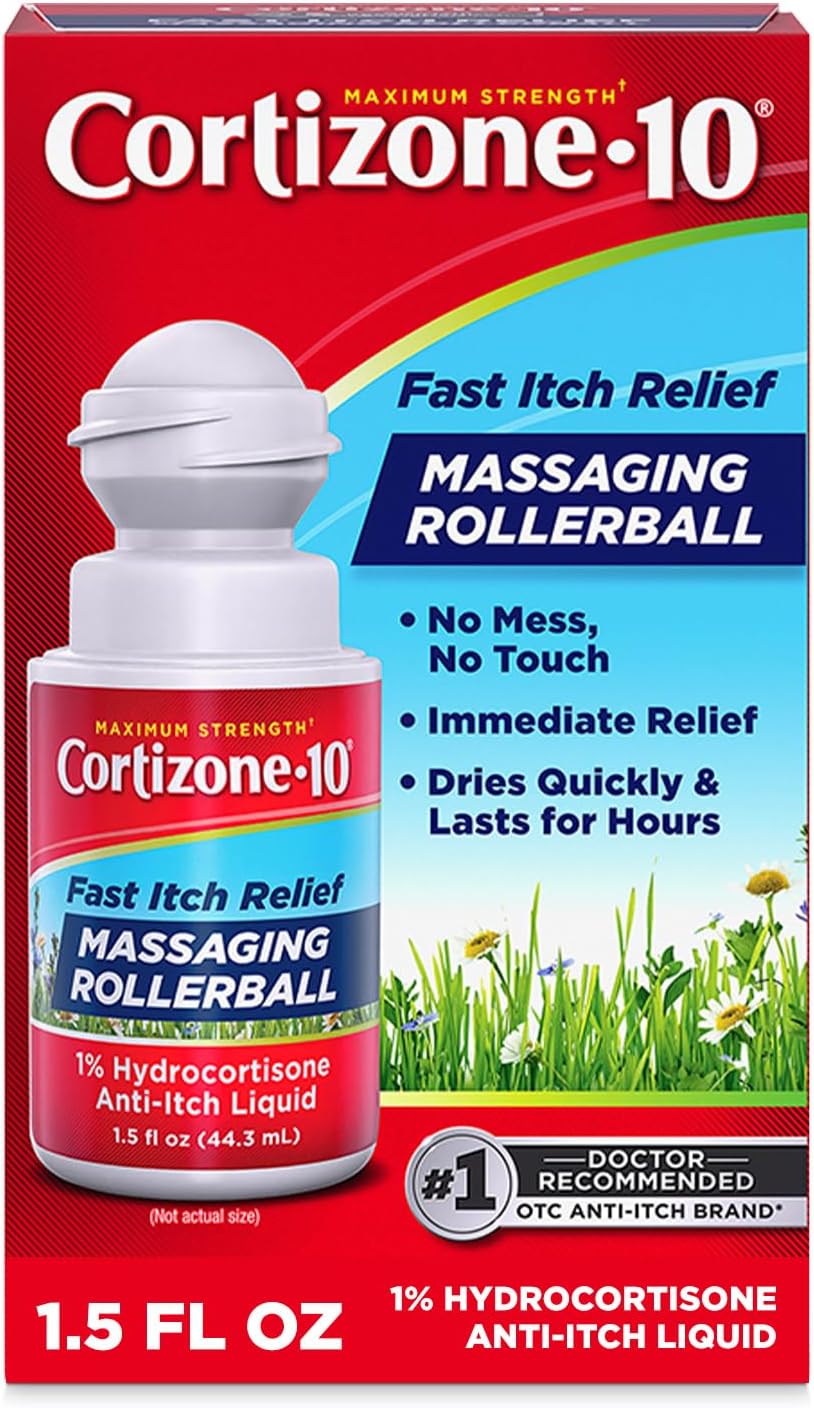 Cortizone 10 Roll-on Massageador Anti Coceira 44ml Cortisona