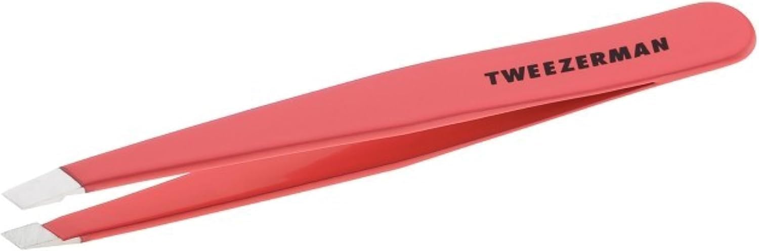 Tweezerman Pinça Slant Inclinada Inoxidável 9,5cm Cor Coral (Geranio)