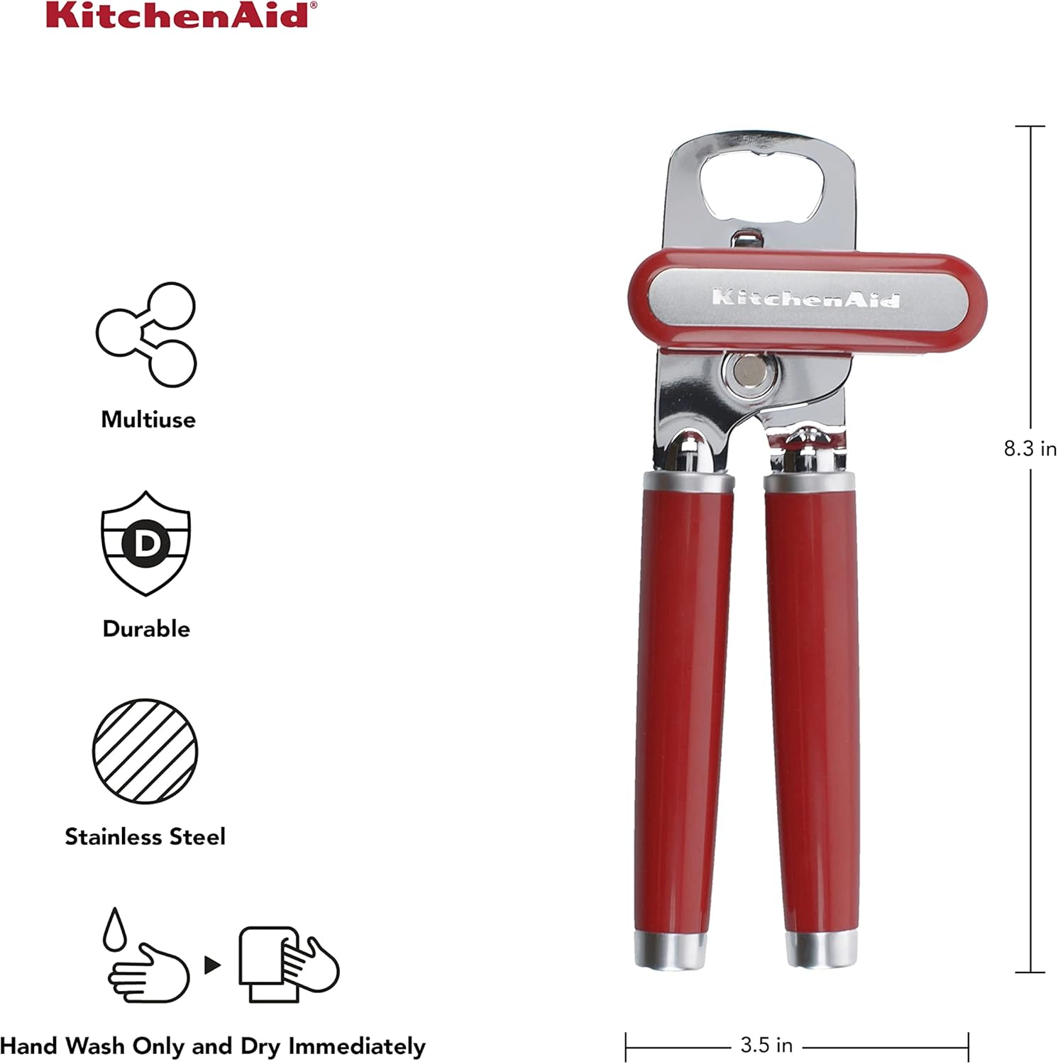 Kitchenaid - Abridor De Latas e Garrafas Multifuncional - Vermelho