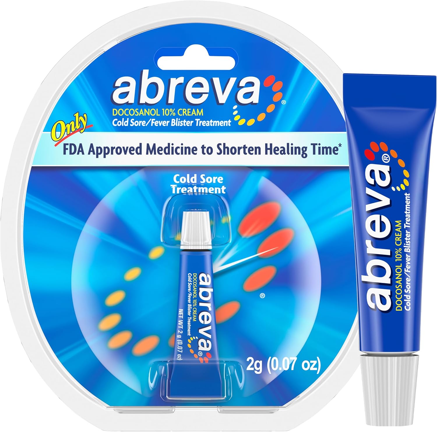 Abreva - Docosanol 10% - Trata Herpes / Bolhas - Tubo 2 Gr