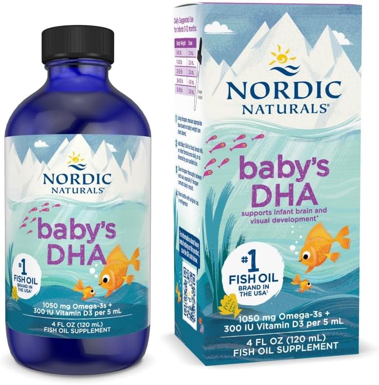 Nordic Naturals Babys Dha 1050mg Omega 3, Com Vit D, 119ml