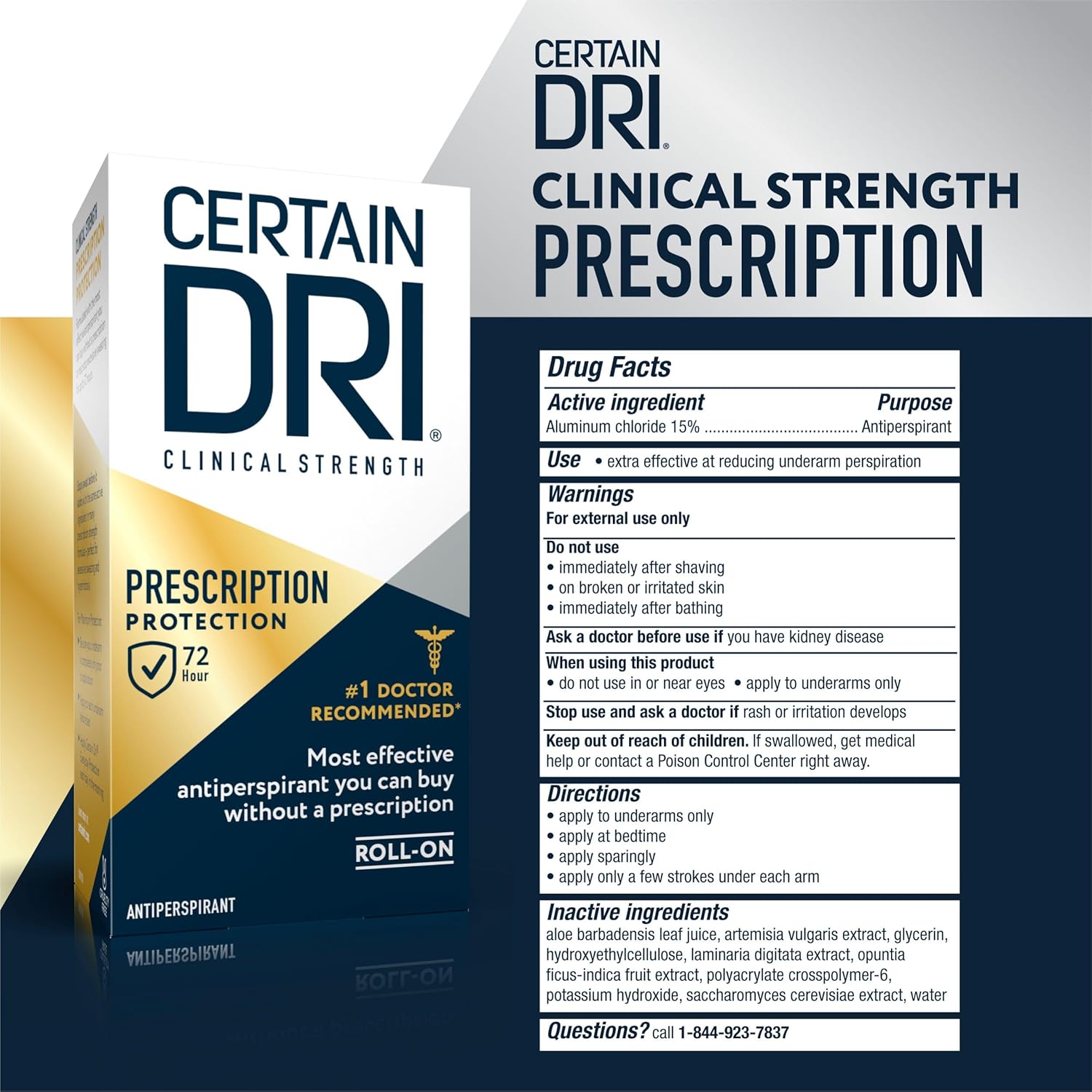 Certain Dri Anti Transpiração Excessiva Hiperidrose Sudorese