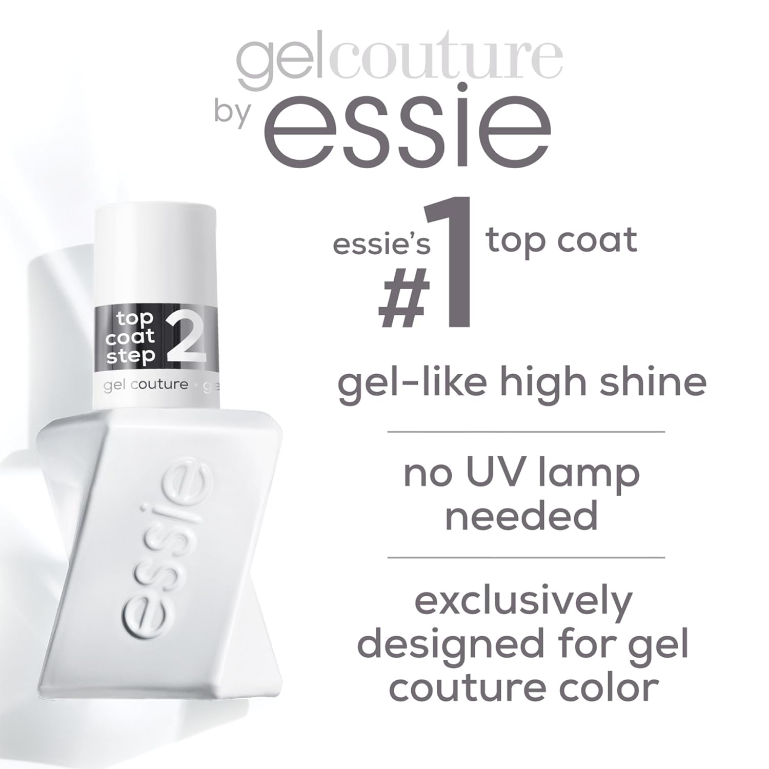 Essie Top Coat Transparente Longa Duração 13,5ml - USA