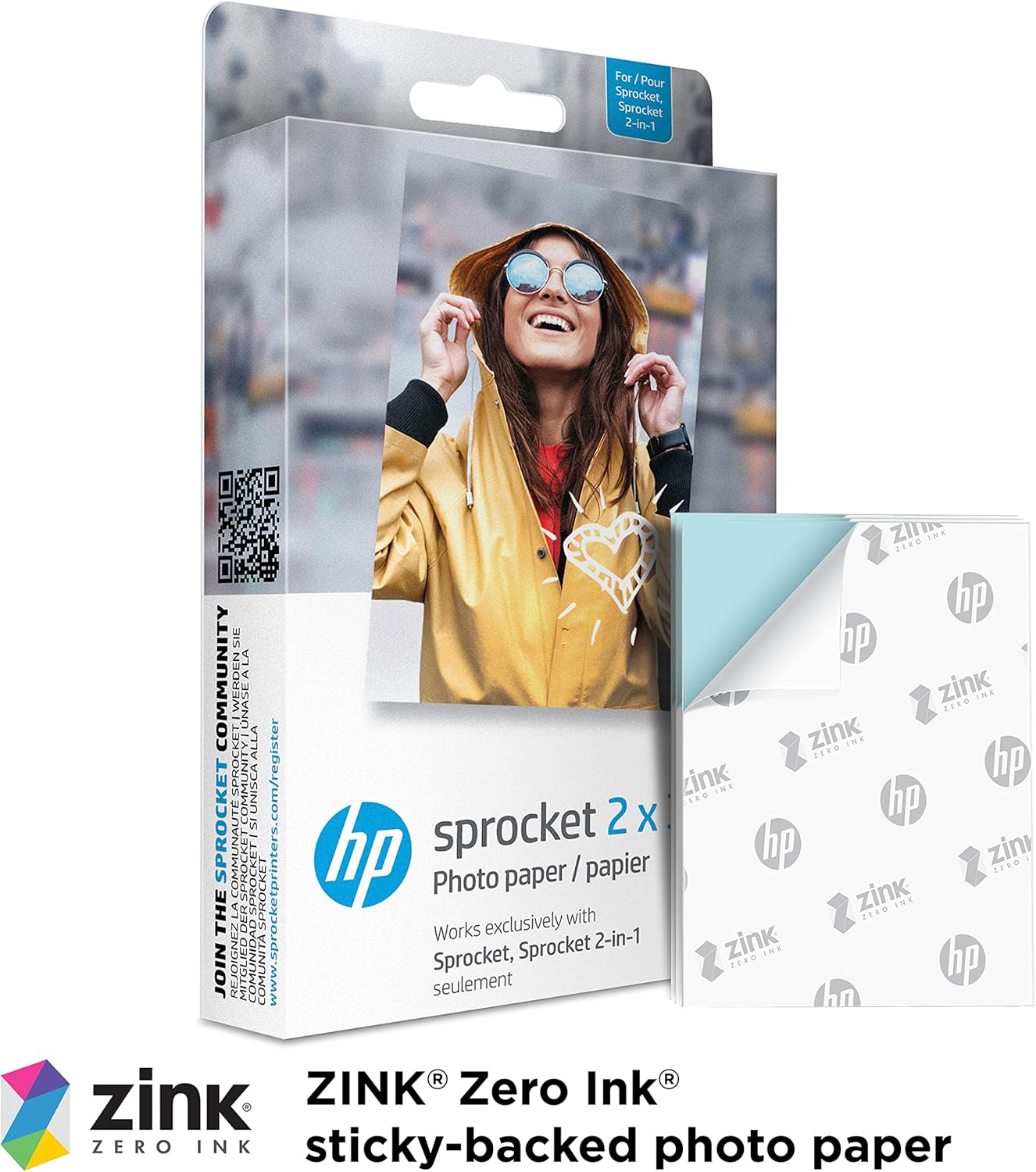 Papel Fotográfico Hp Zink P/ Impressora Sprocket 50 Folhas