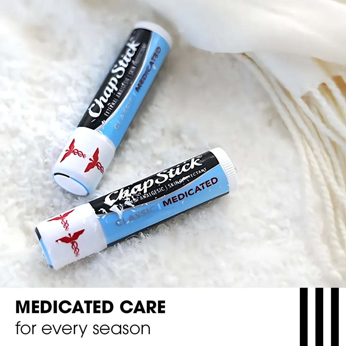 Kit Chapstick Classic Medicated Lip Balm Bastao Original Eua