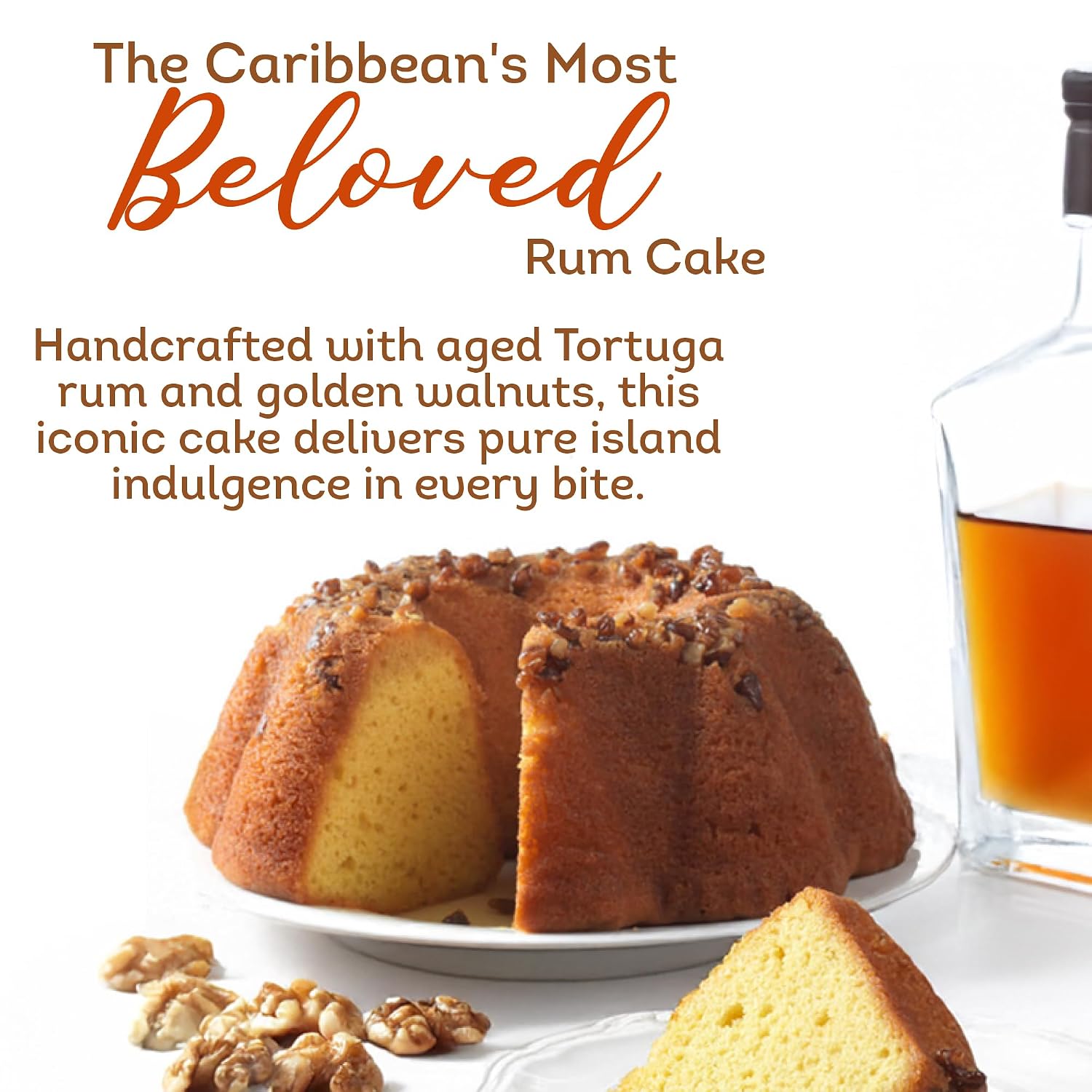 Tortuga Bolo De Rum Original Caribenho C/ Nozes - 454g