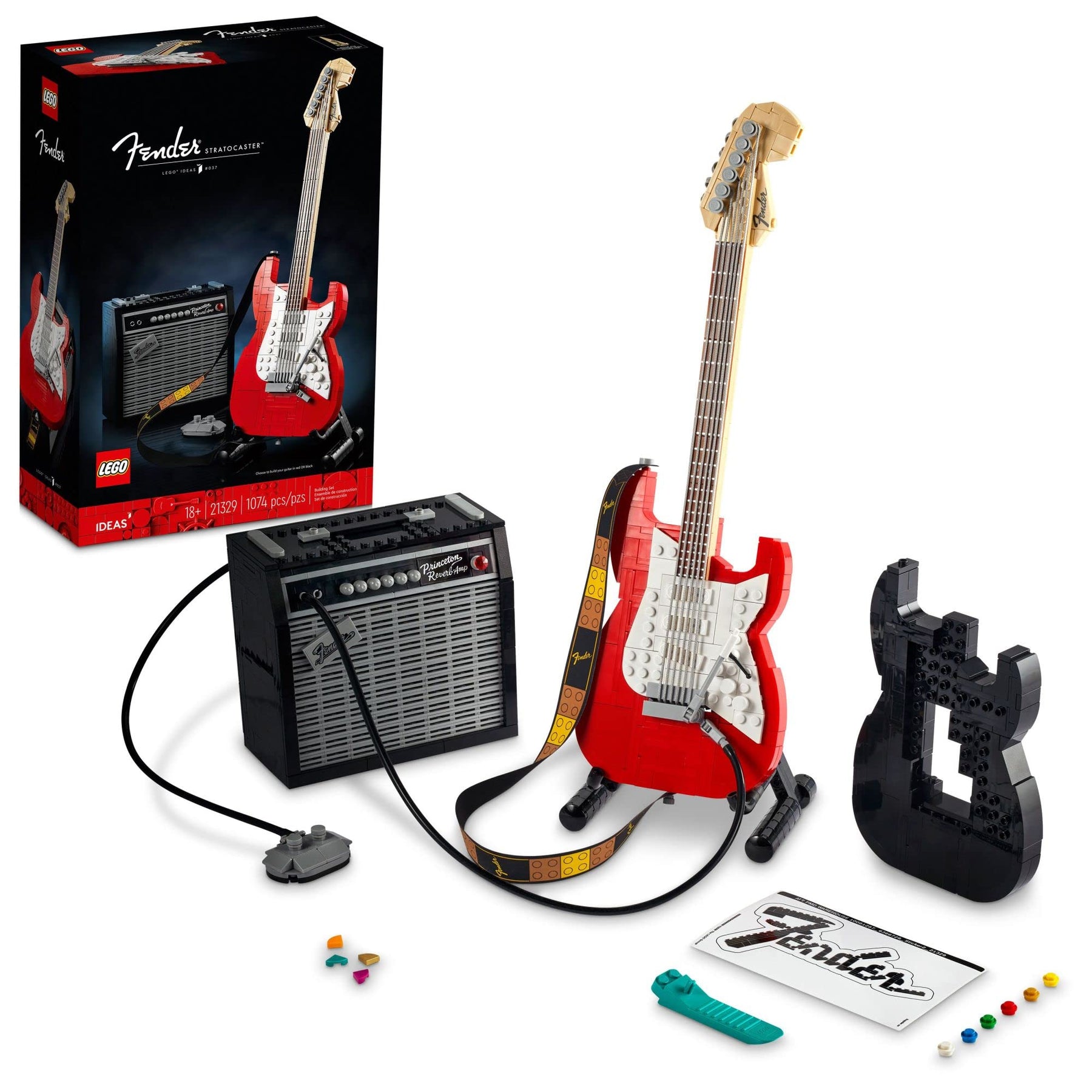 Lego Ideas Fender Stratocaster Guitarra 1074 Peças 21329