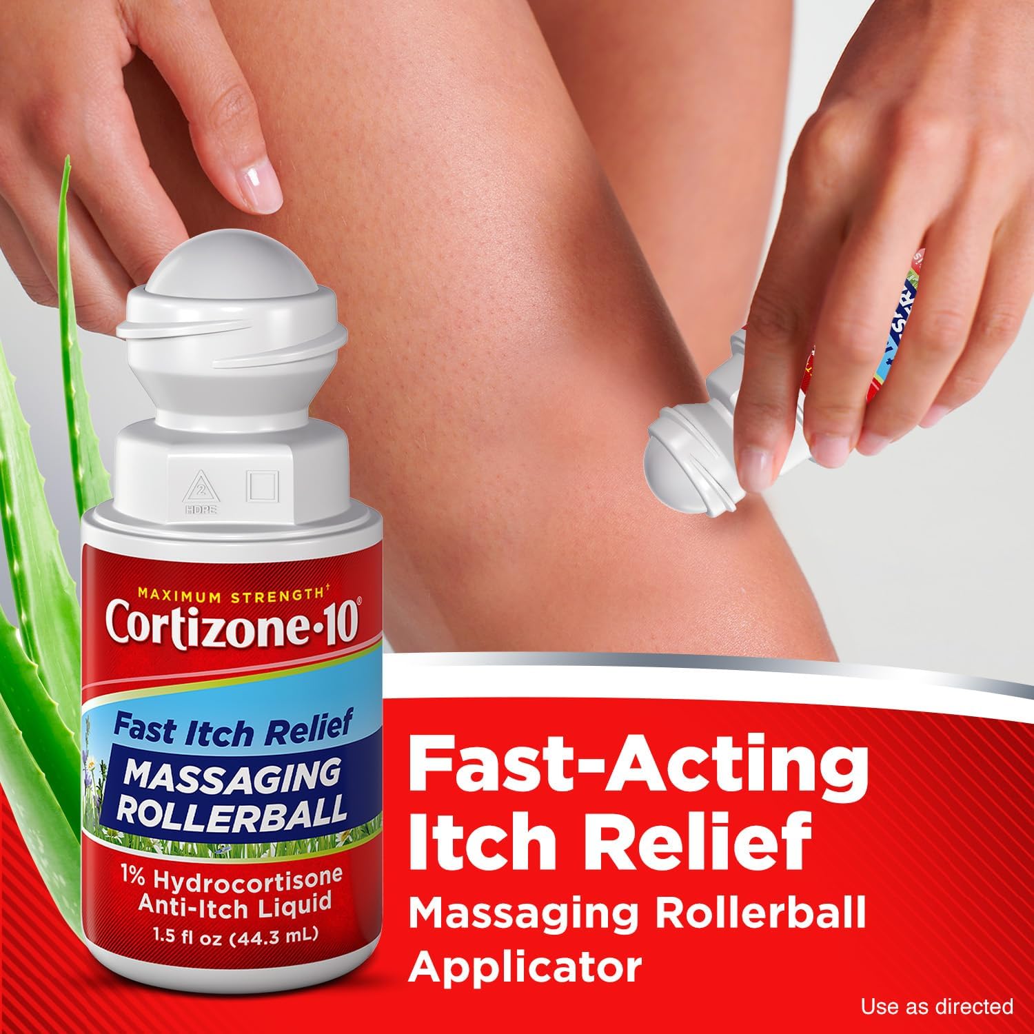 Cortizone 10 Roll-on Massageador Anti Coceira 44ml Cortisona