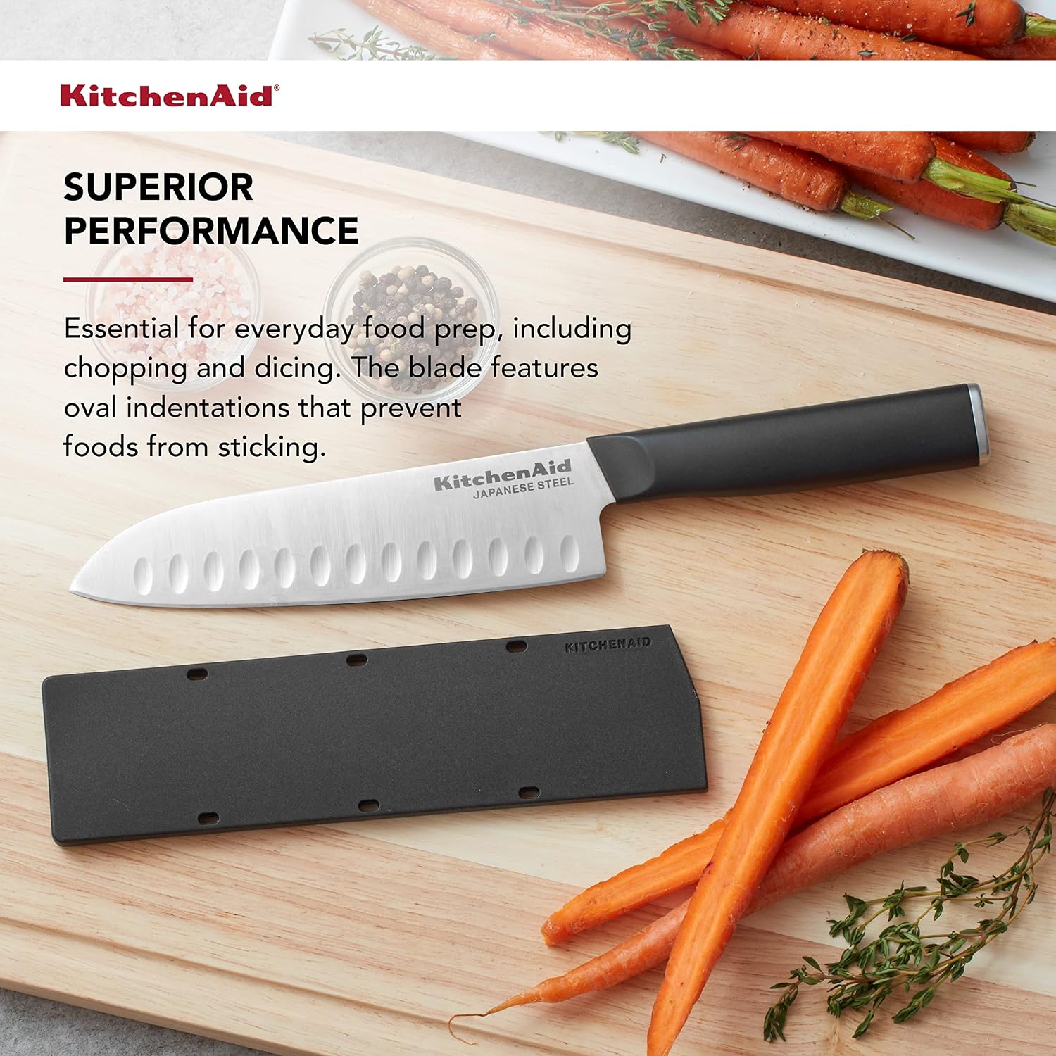 KitchenAid Faca Santoku Clássica Aço Japonês 18 cm