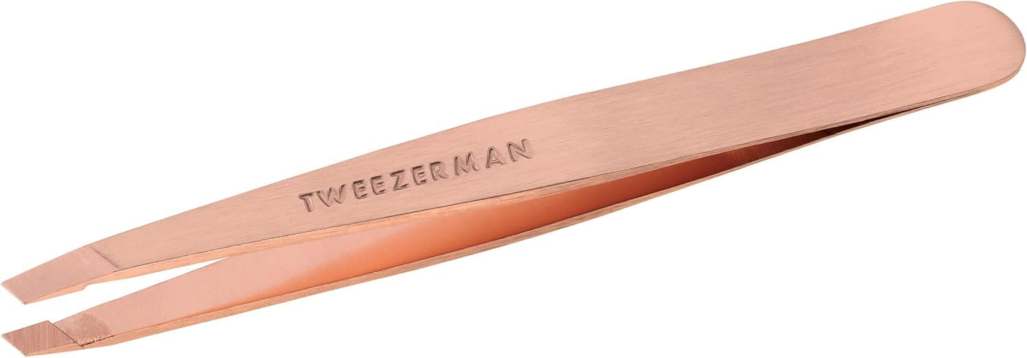 Tweezerman Pinça Slant Inclinada Inoxidável 9,5cm Rose Gold