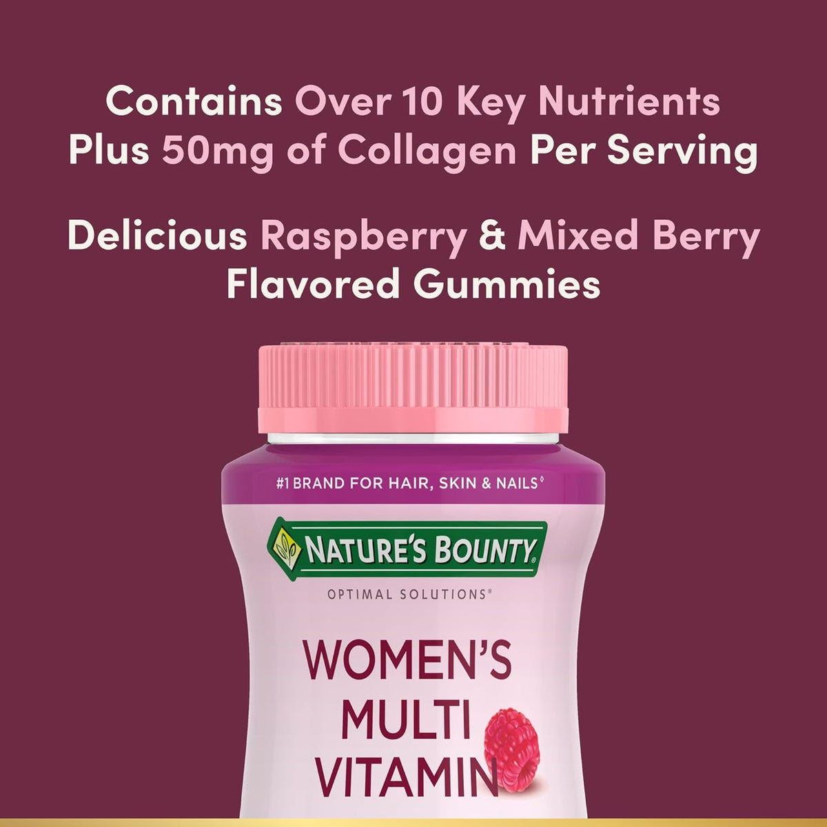 Nature Bounty womens multi vitamin gummies 50mg colagen 80 gummies