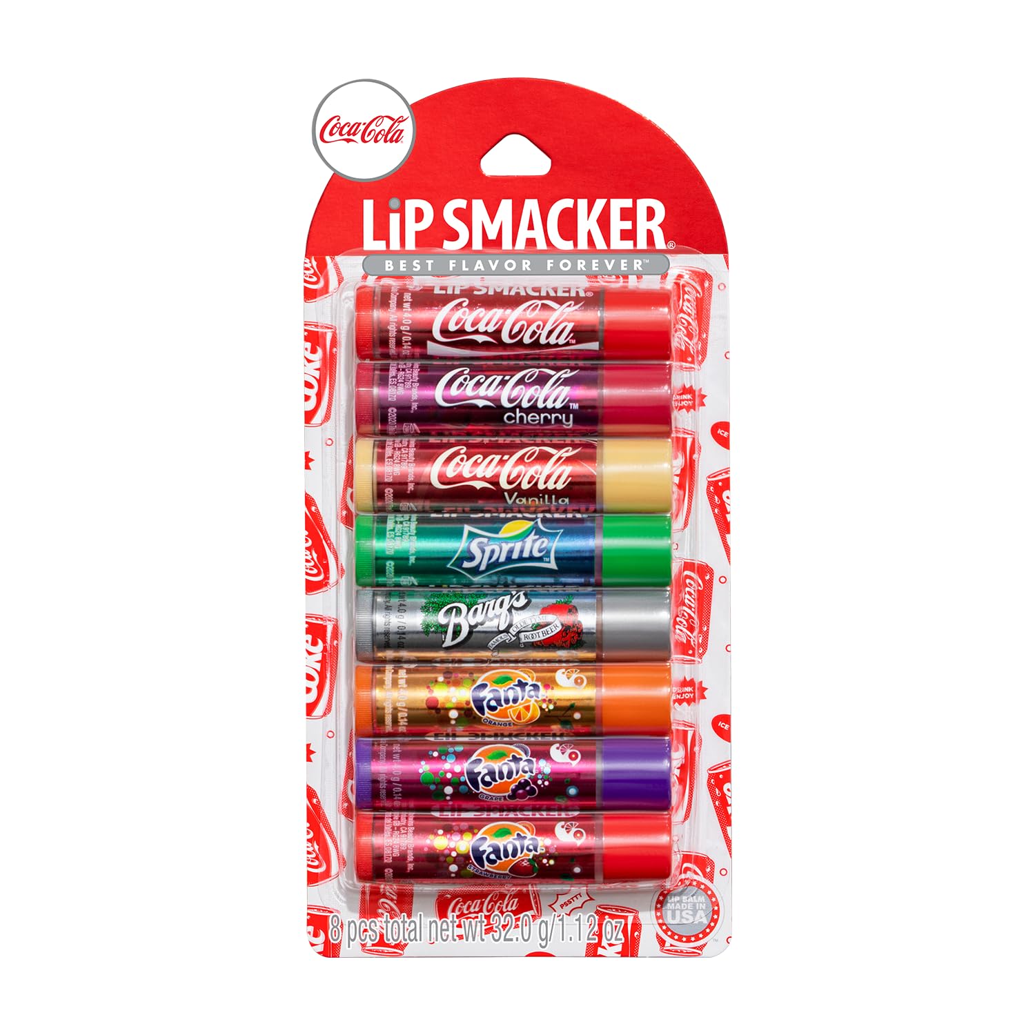 Coca-cola Lip Balm Hidratante Protetor Labial Brilho 8 Unid