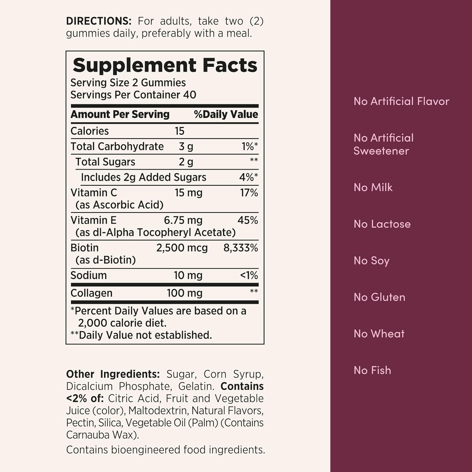 Hair, Skin & Nails Nature's Bounty 80 Gummies Citricos