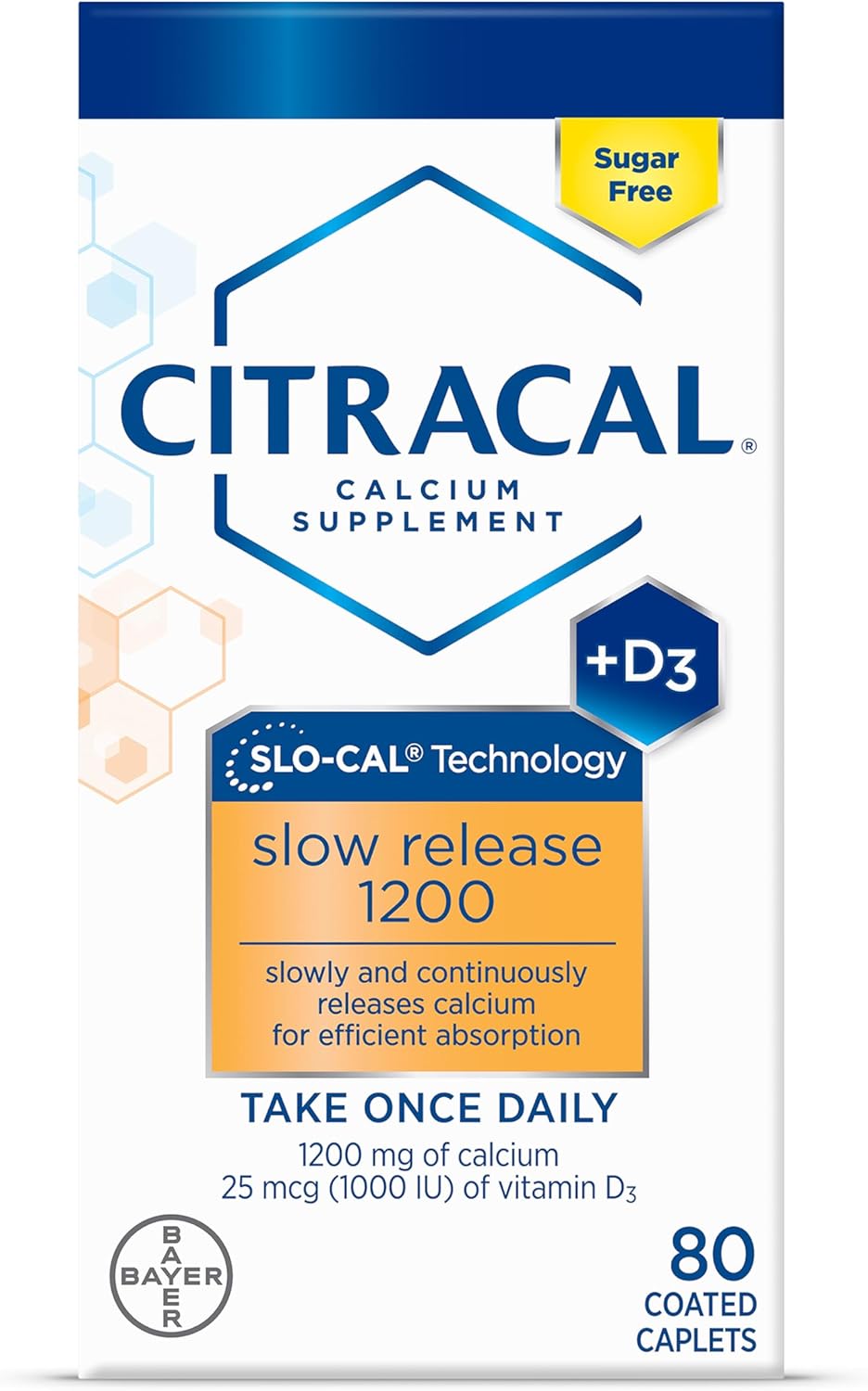 Citracal Calcium + D3 Slow Release 1200mg 80 Cápsulas