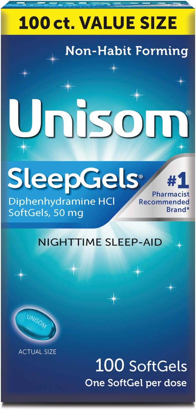 Unisom Sleepgels, 100 Unidades Softgels, Sleep Aid, 50mg