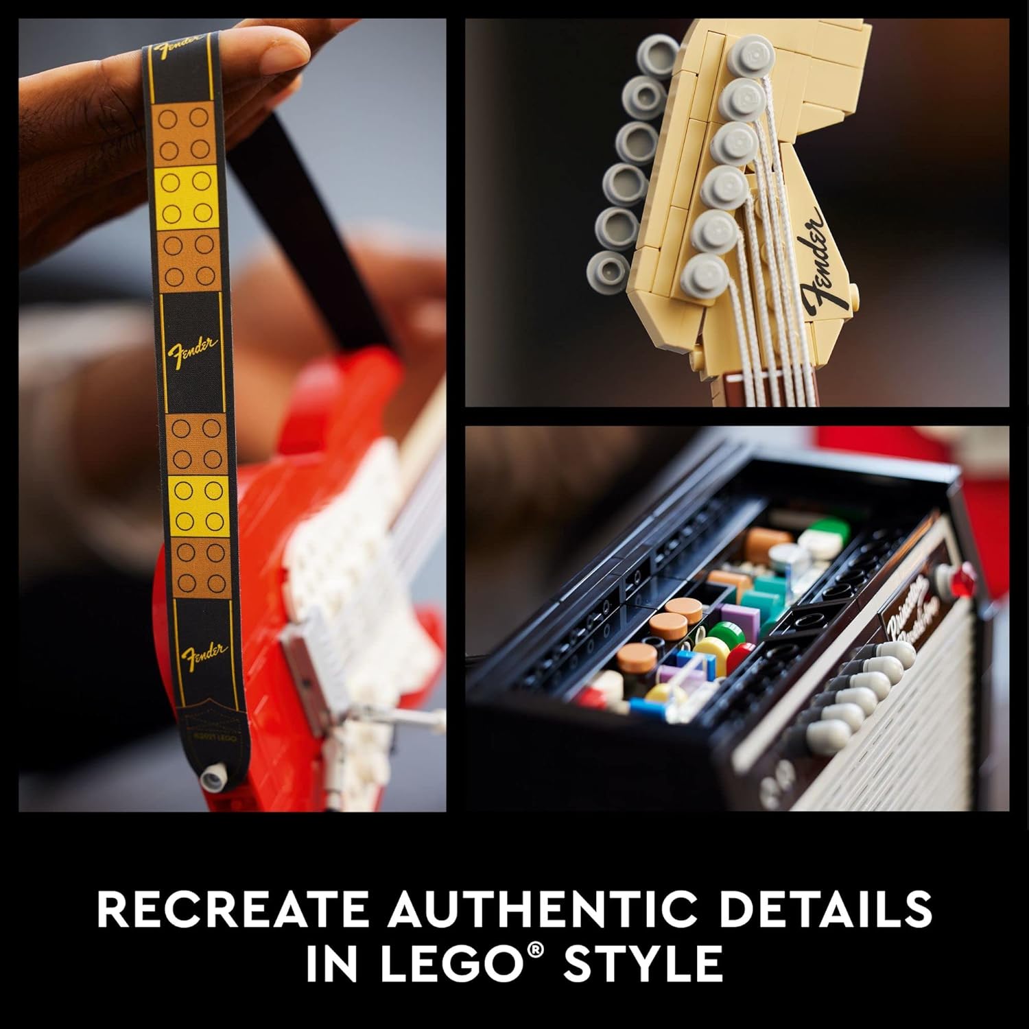 Lego Ideas Fender Stratocaster Guitarra 1074 Peças 21329