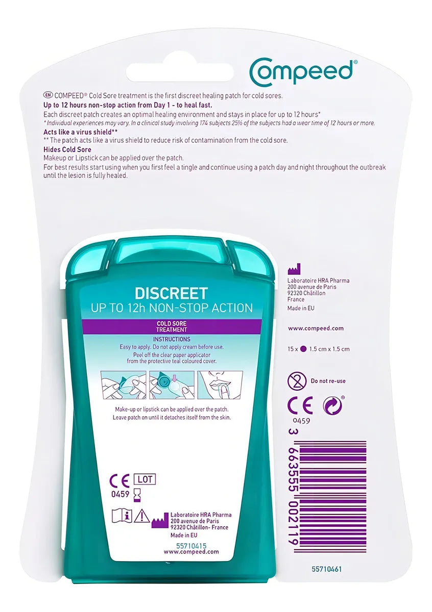 Compeed Tratamento da lesão do Herpes Labial - 15 patches