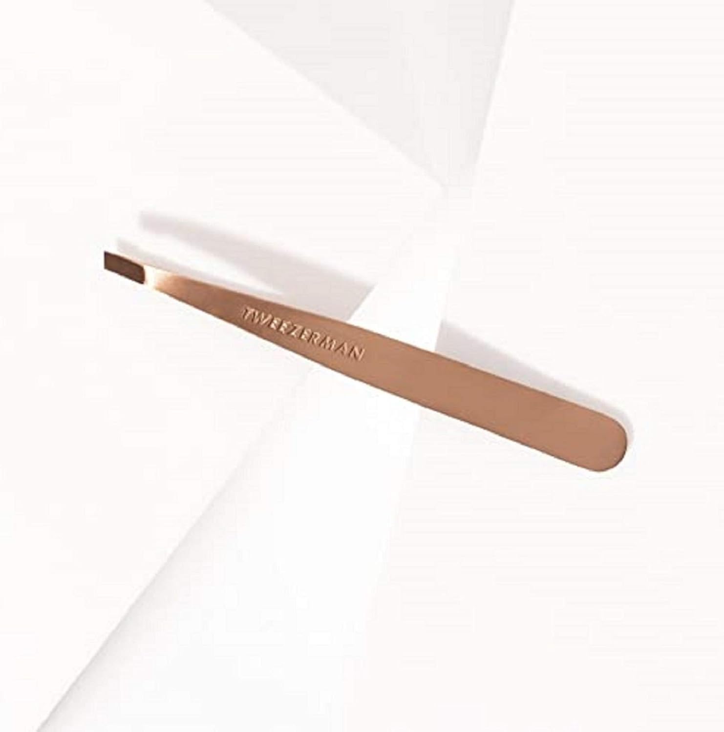 Tweezerman Pinça Slant Inclinada Inoxidável 9,5cm Rose Gold
