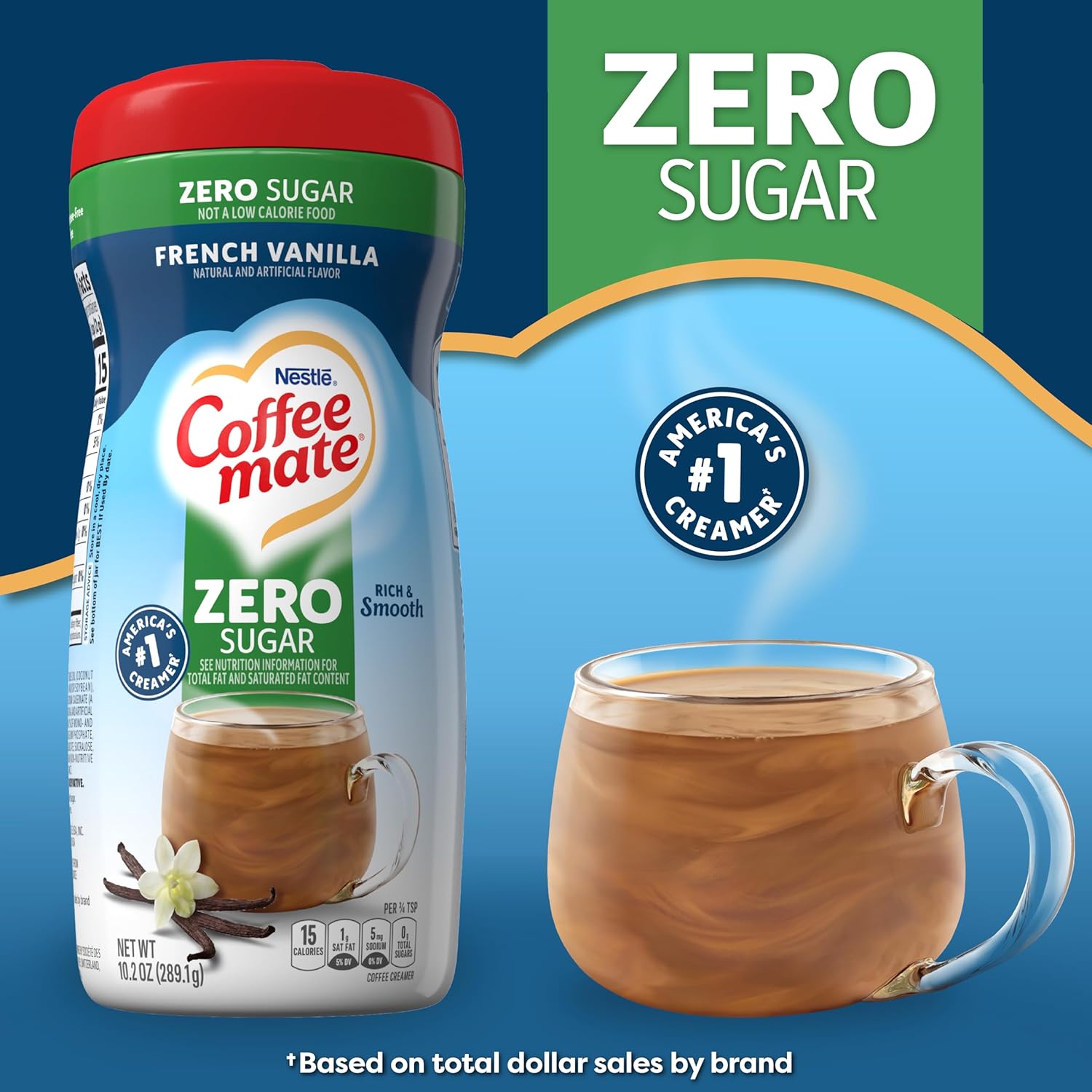 Coffee Mate Sugar Free - Baunilha 289.1 Gramas French Vanilla