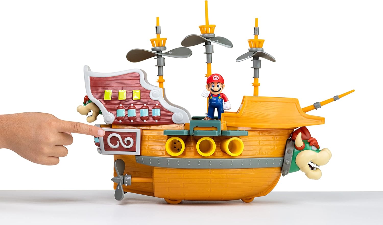 Playset Super Mario Deluxe Bowser's Air Ship C/ Boneco