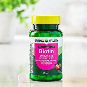 Spring Valley - Biotina 10.000 Mcg 60 Tablets - Morango