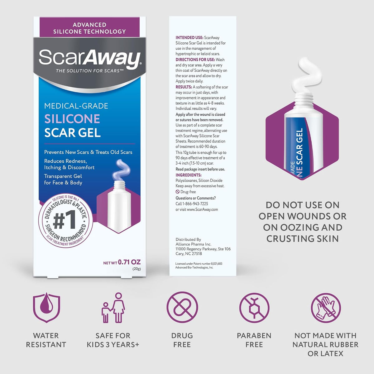 Scaraway Gel Silicone Pro - Tratamento Cicatrizes - 10g