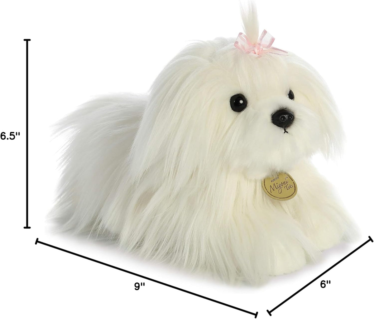 Pelúcia Miyoni Aurora - Cachorrinho Maltês - Original