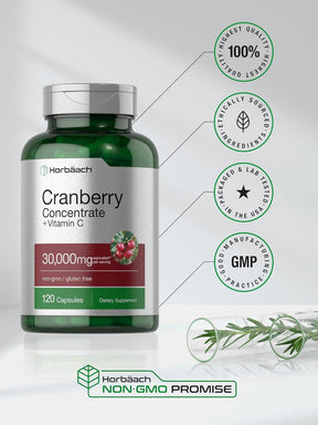 Horbaach Cranberry 30.000mg Força Tripla 120 Capsulas