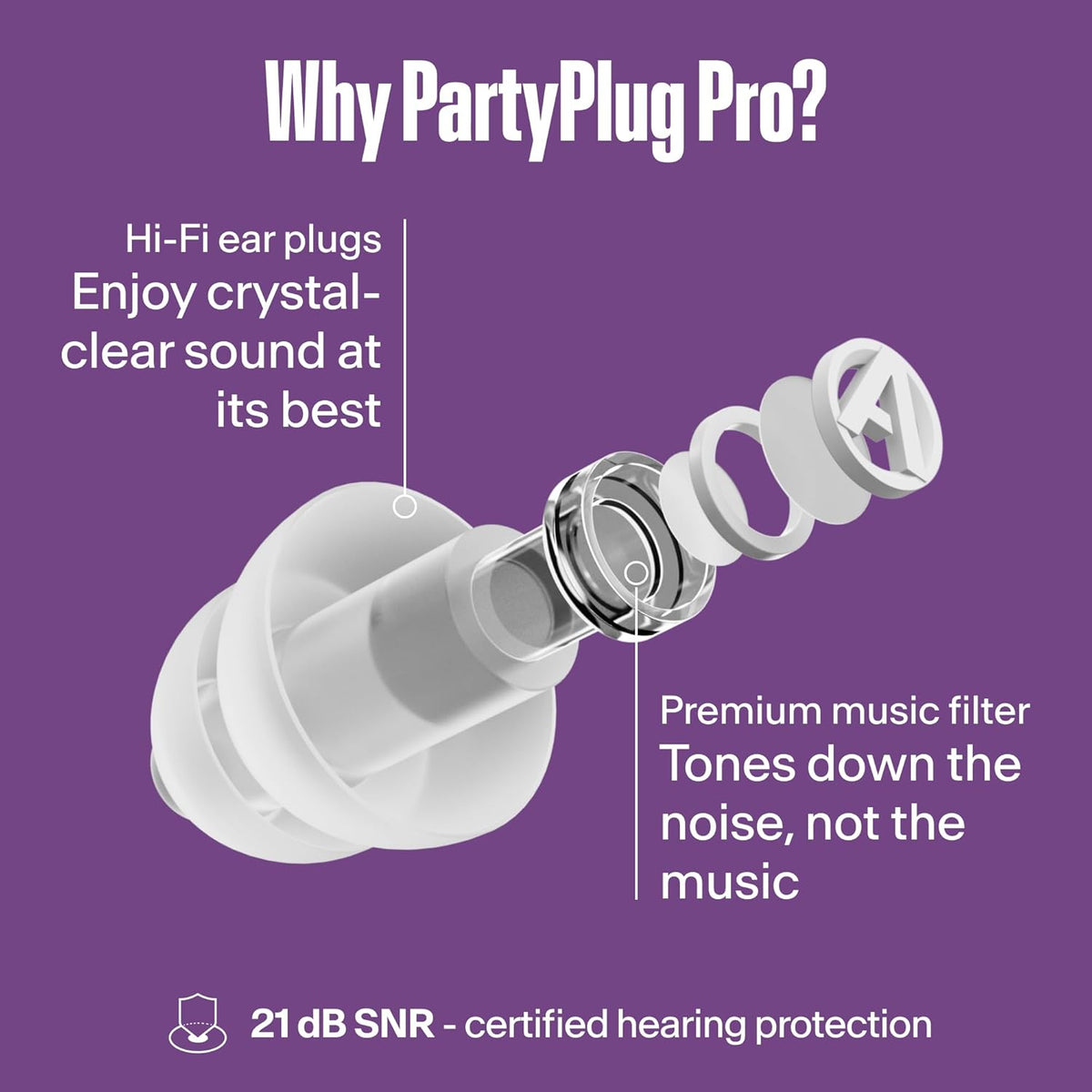 Alpine Party Plug Pro - Protetor Auricular 21 DB