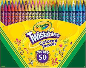 Lápis De Cor Crayola 50 Cores Twistables Não Precisa Apontar