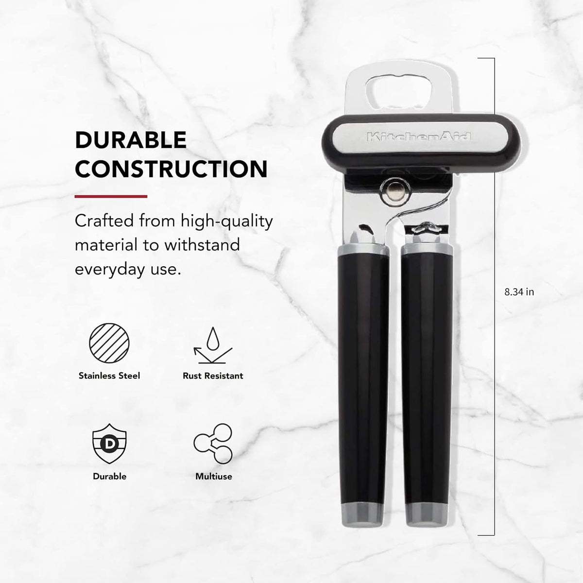 Abridor de Latas e Garrafas Kitchenaid Multifuncional Preto