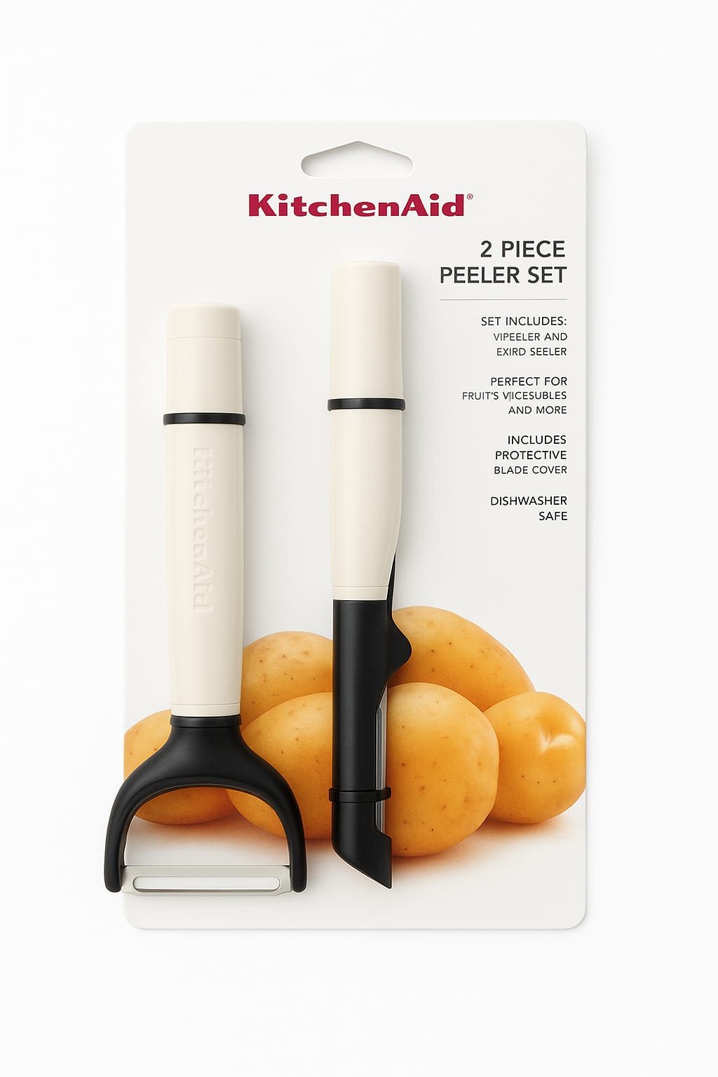 Conjunto 2 Peças Peeler Kitchenaid Universal Cor Bege