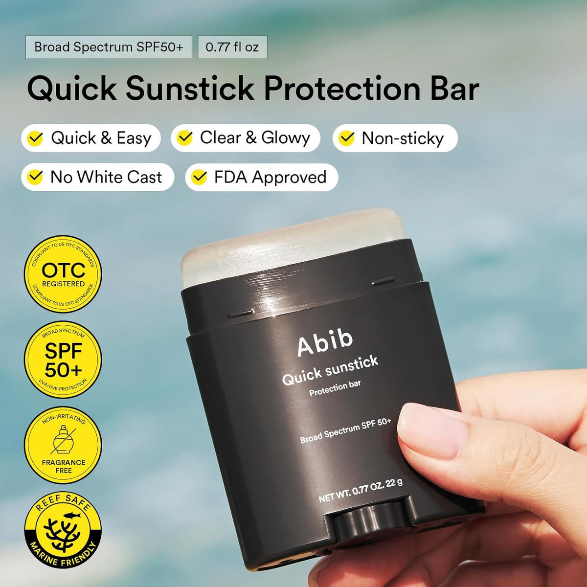 Abib Quick Sunstick Protetor Solar Bastão 22Gr - Spf50+