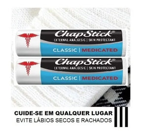Kit Chapstick Classic Medicated Lip Balm Bastao Original Eua