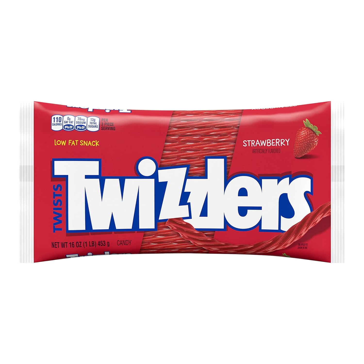 Twizzlers Tira De Bala De Alcaçuz Pacote 453 G Sabor Morango