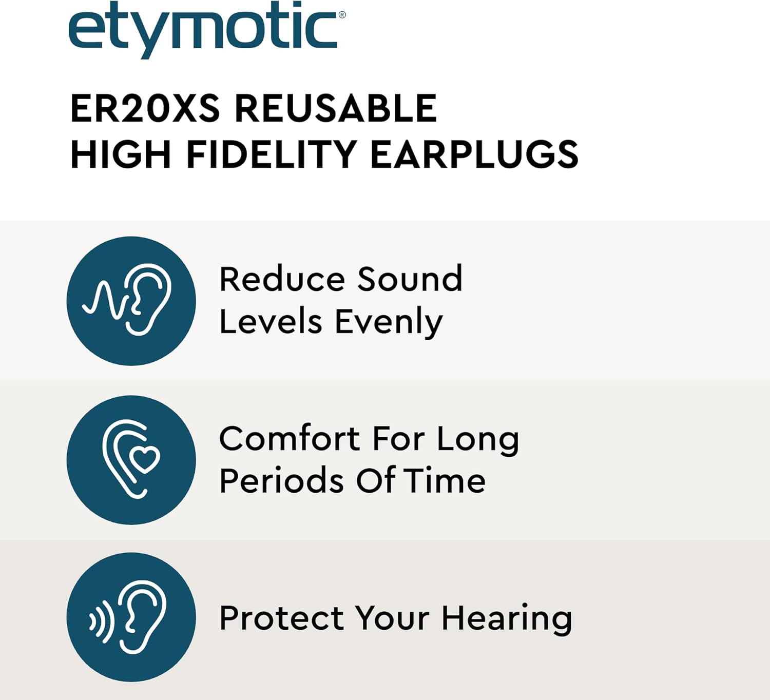 Protetor Auricular Musico Ety Hd Etymotic Er20xs - Standard