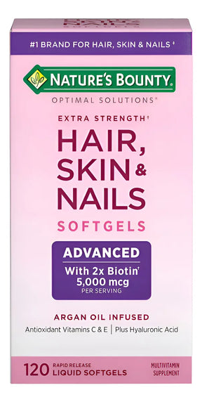 Hair Skin & Nails Nature's Bounty Softgels Sabor Without Flavor 120 softgel
