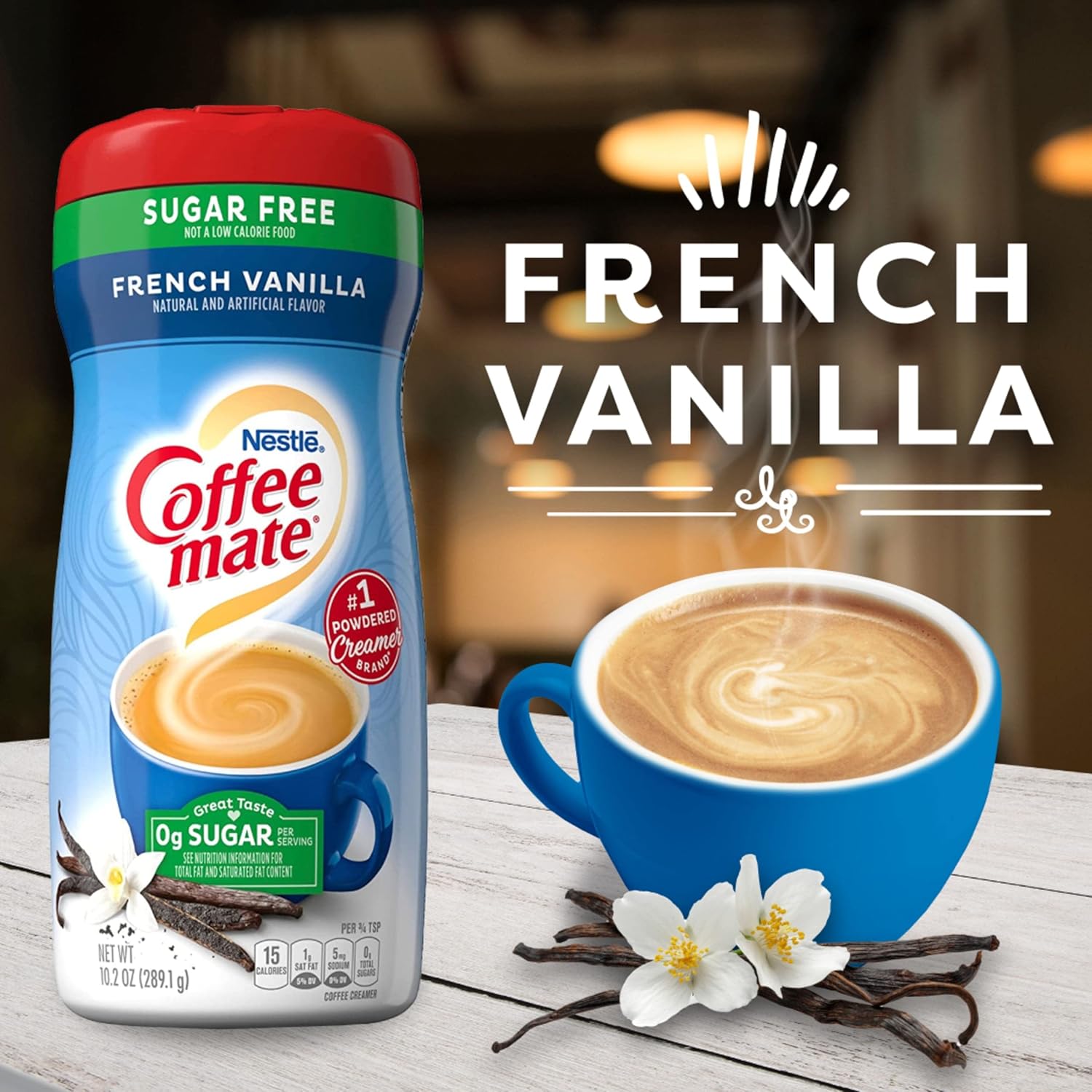 Coffee Mate Sugar Free - Baunilha 289.1 Gramas French Vanilla